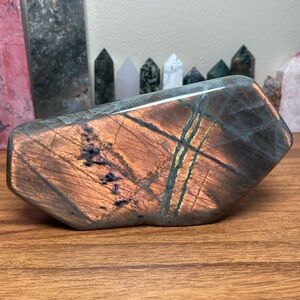 Brown Flash Labradorite Crystal Freeform